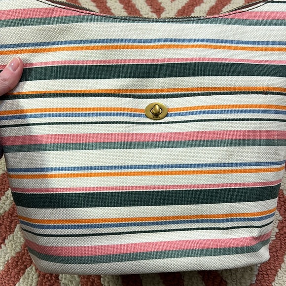 NWT FOSSIL Talulla Hobo Spring Stripe bag with additional and adjustable strap - Picture 10 of 15